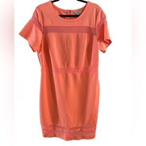 Boutique Women's Neon Pink Short Sleeve Pencil Dress
